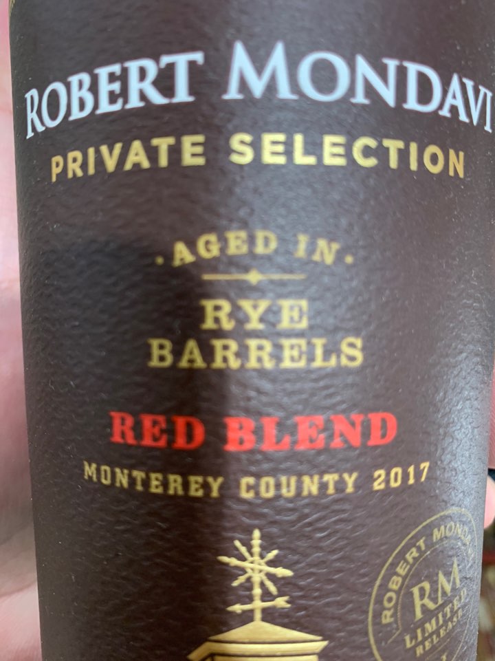 로버트몬다비 라이베럴 레드 블렌드 2017 Robert Mondavi Private Selection Rye Barrels Red Blend